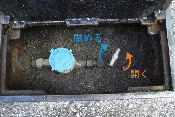 水の元栓を閉める